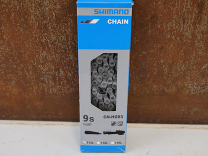 SHIMANO CN-HG93 KETTE / 9-FACH 114 GLIEDER DEORE XT ULTEGRA HYPERGLIDE