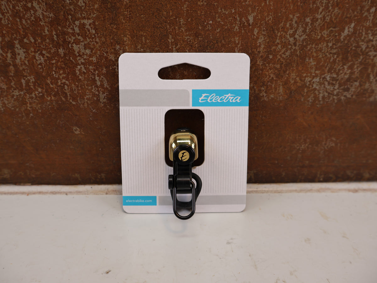ELECTRA PINGER FAHRRADKLINGEL GOLD MESSING POLIERT 90 DB