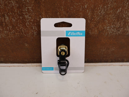 ELECTRA PINGER FAHRRADKLINGEL GOLD MESSING POLIERT 90 DB