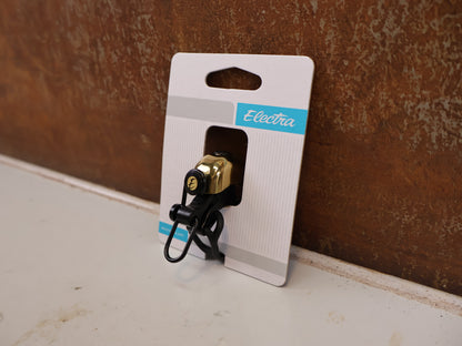 ELECTRA PINGER FAHRRADKLINGEL GOLD MESSING POLIERT 90 DB