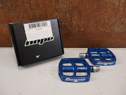 HOPE F12 KINDER PEDALE BLAU CNC FLAT PEDALS 9/16 ZOLL OHNE PINS