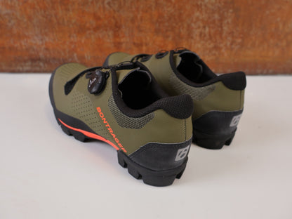 BONTRAGER FORAY MTB SHOE / BOA L6 / SIZE 40 / OLIVE GREY & ORANGE