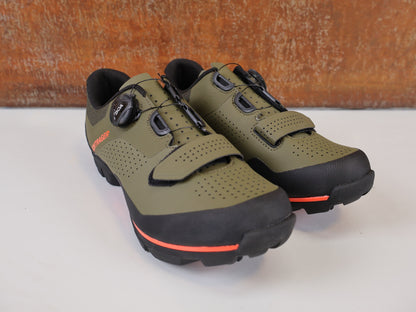 BONTRAGER FORAY MTB SHOE / BOA L6 / SIZE 40 / OLIVE GREY & ORANGE