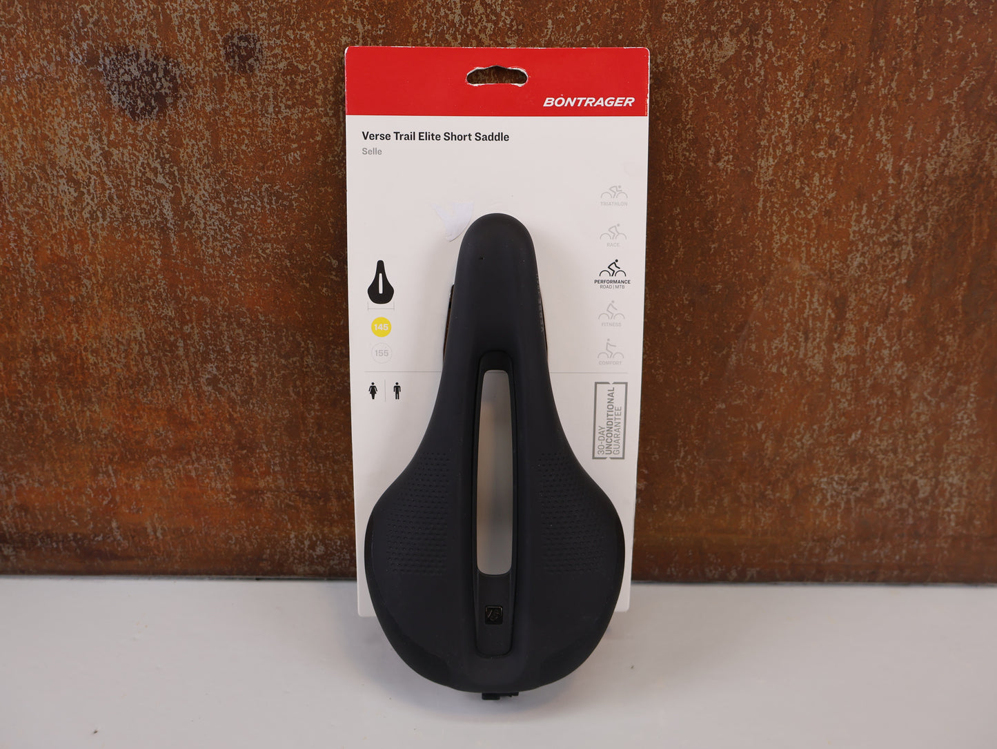 BONTRAGER VERSE SHORT ELITE TRAIL SADDLE / 145 MM / WING FLEX / AUSTENITE STEEL