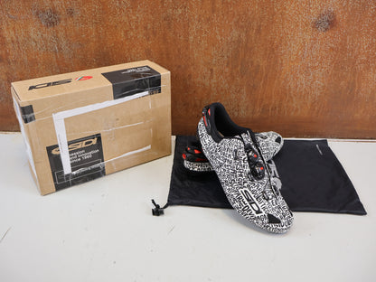 SIDI SHOT 2 DZERO RENNRADSCHUHE GR. 44 CARBON SCHWARZ WEISS
