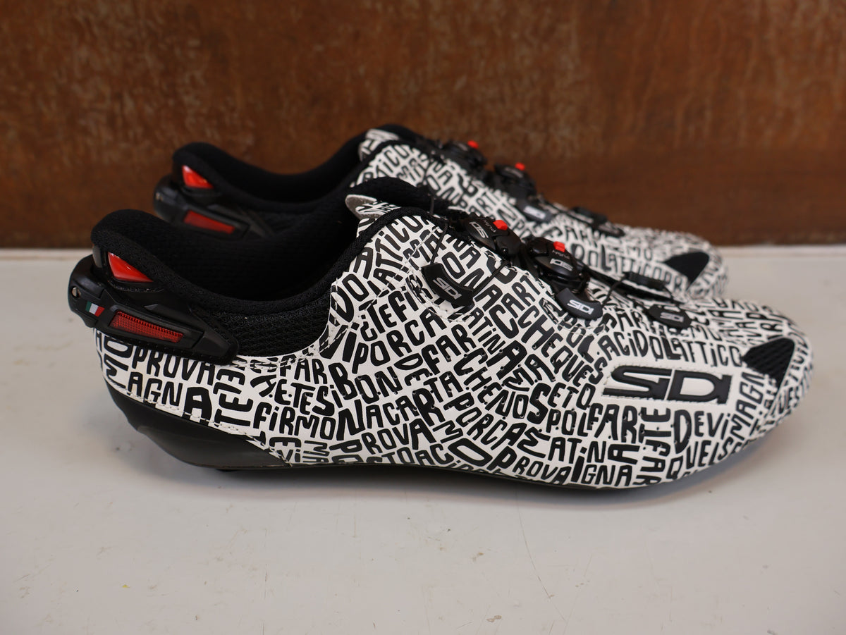 SIDI SHOT 2 DZERO RENNRADSCHUHE GR. 44 CARBON SCHWARZ WEISS