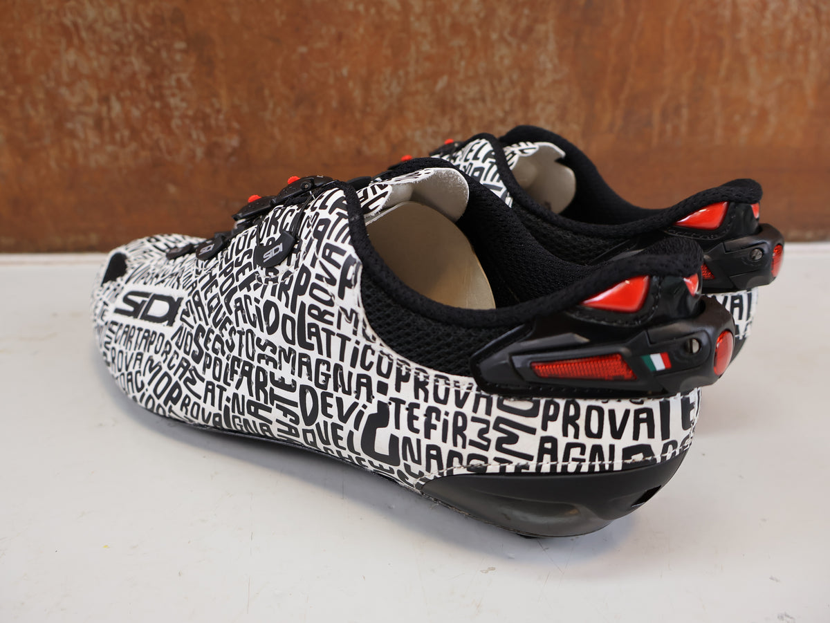 SIDI SHOT 2 DZERO RENNRADSCHUHE GR. 44 CARBON SCHWARZ WEISS