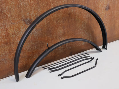 HEBIE ALUMEE SCHUTZBLECHSET / 28 ZOLL / 40MM BREITE / ALUMINIUM / INTEGRIERTE GEPÄCKSTREBEN (Kopie)