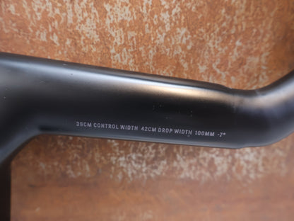 TREK AERO RSL CARBON LENKER VORBAU COCKPIT 390 / 420X100MM 326G