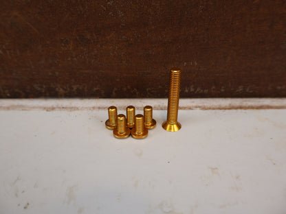 CARBON TI UPGRADE KIT SCHRAUBEN FLASCHENHALTER & TOP CAP GOLD