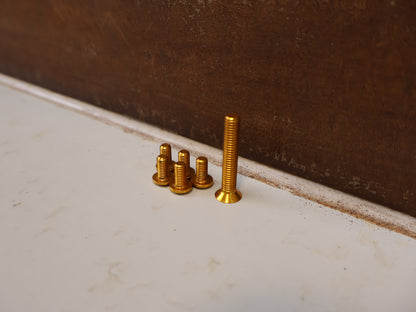 CARBON TI UPGRADE KIT SCHRAUBEN FLASCHENHALTER & TOP CAP GOLD