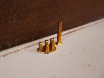 CARBON TI UPGRADE KIT SCHRAUBEN FLASCHENHALTER & TOP CAP GOLD