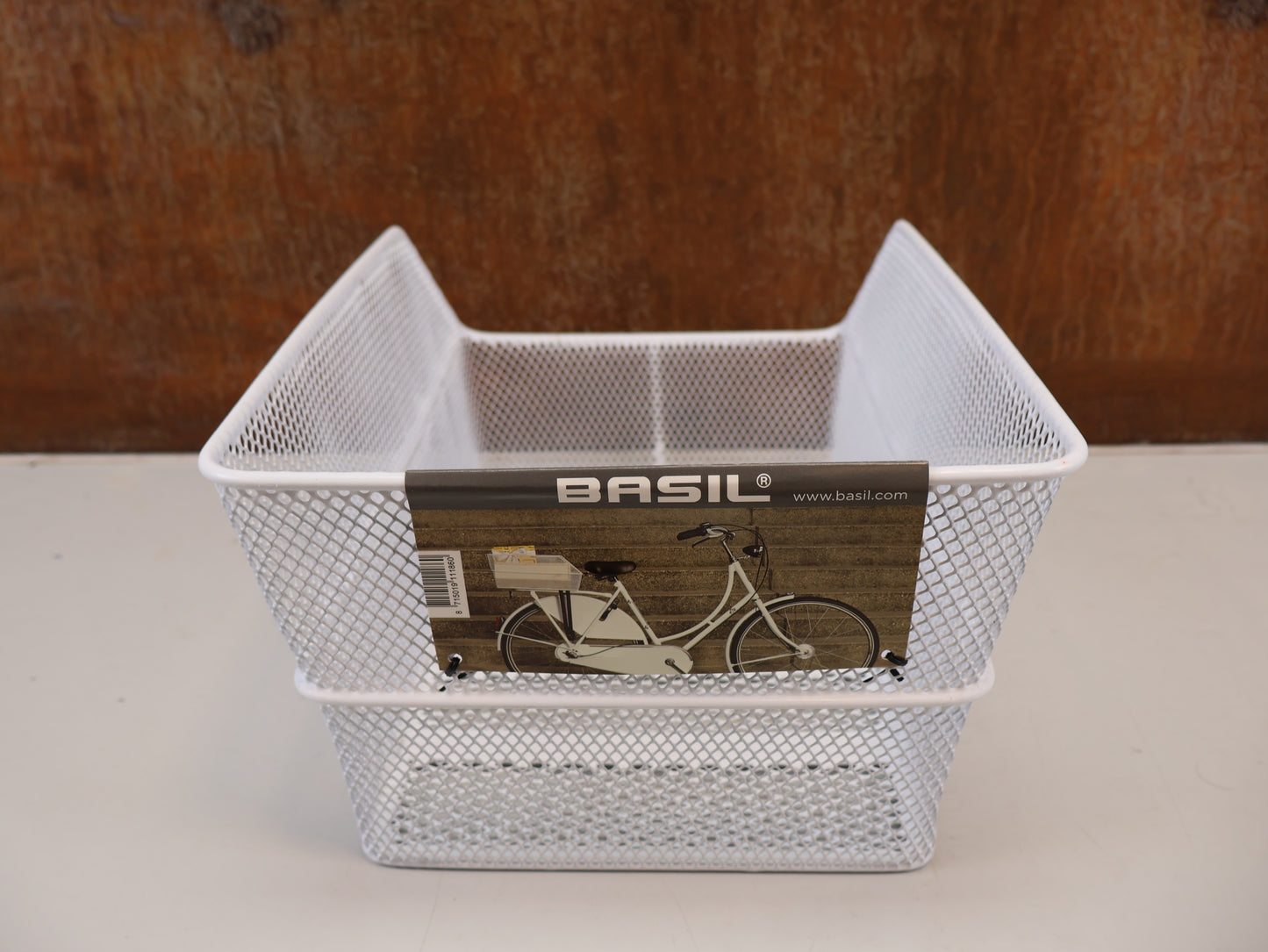 BASIL CENTO HINTERRADKORB WEISS GEPÄCKTRÄGER 45X31X21CM / HAN 2128017615