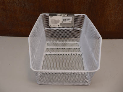 BASIL CENTO HINTERRADKORB WEISS GEPÄCKTRÄGER 45X31X21CM / HAN 2128017615