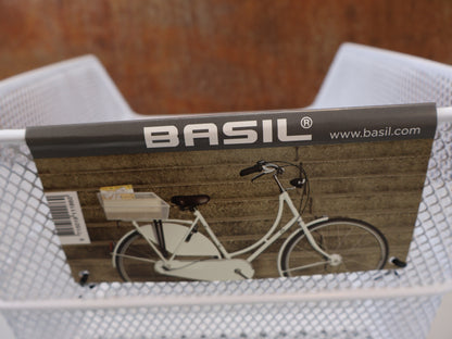BASIL CENTO HINTERRADKORB WEISS GEPÄCKTRÄGER 45X31X21CM / HAN 2128017615