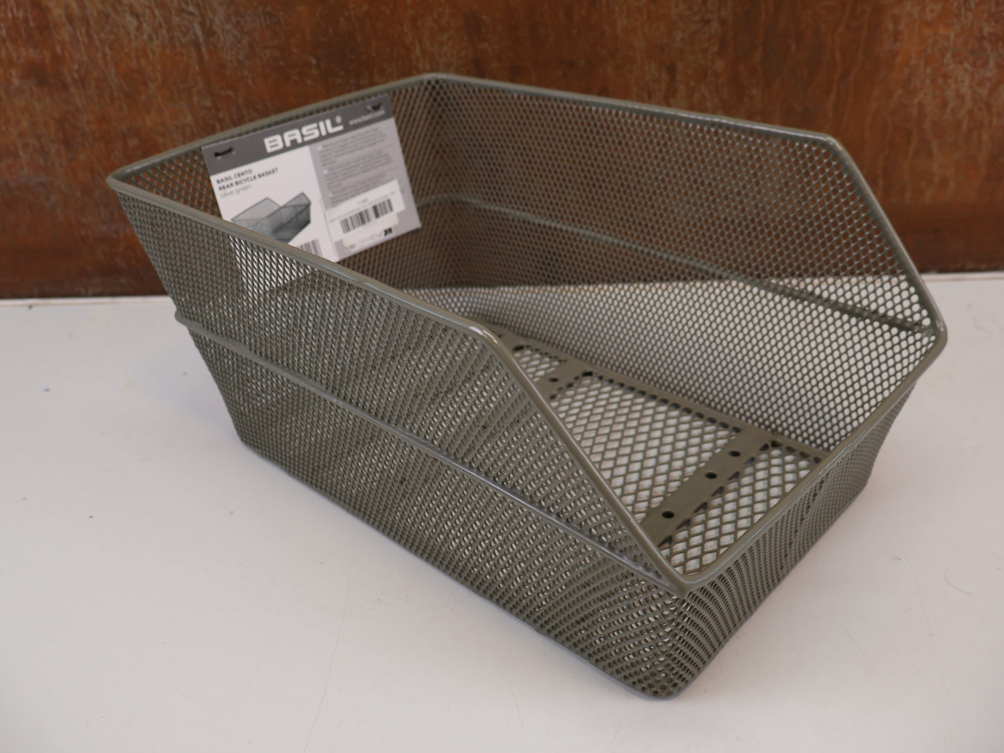 BASIL CENTO HINTERRADKORB L OLIVE GREEN GEPÄCKTRÄGER / HAN 11341