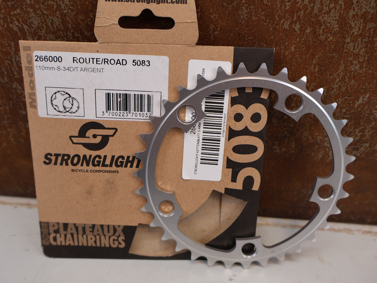 STRONGLIGHT KETTENBLATT 5-ARM 110MM 34Z SILBER / HAN 661034