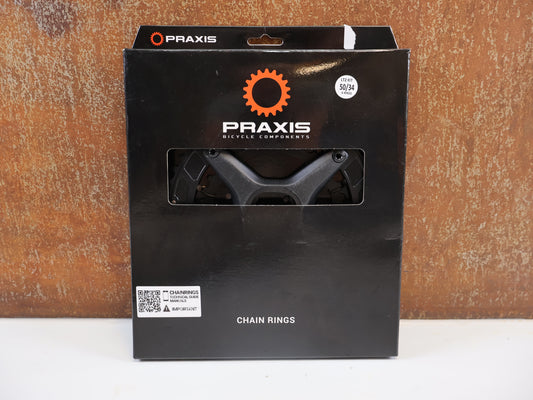 PRAXIS WORKS X-RING KIT KETTENBLATT-SET / ROAD / DIRECT MOUNT / 50/34T / SCHWARZ