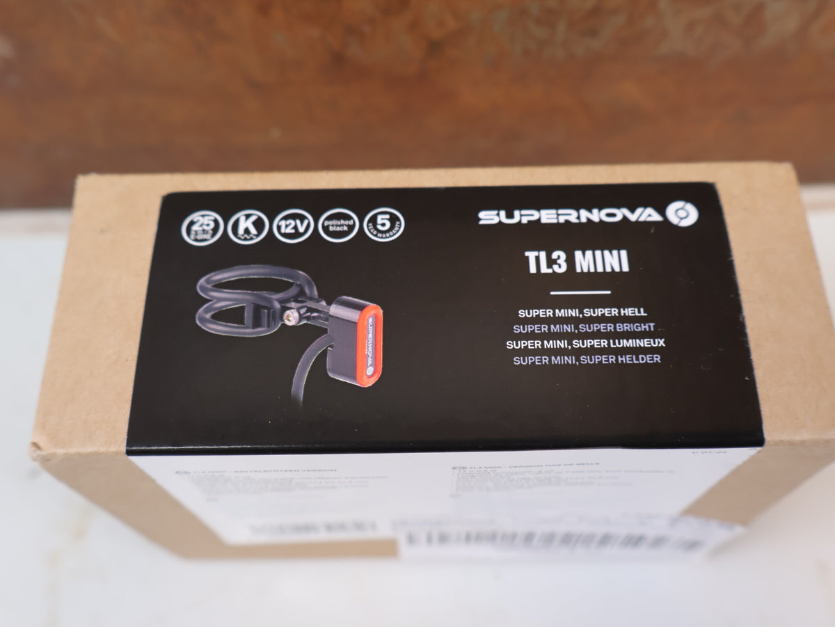SUPERNOVA TL3 MINI E-BIKE RÜCKLICHT SATTELSTÜTZE 12V W-TL3M-S-V12-BLK