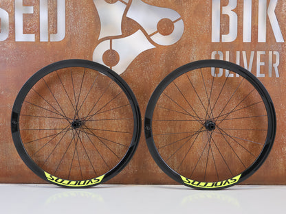 SYNCROS RP 1 0 DISC CARBON LAUFRADSATZ 38MM NEONGELB SRAM XDR