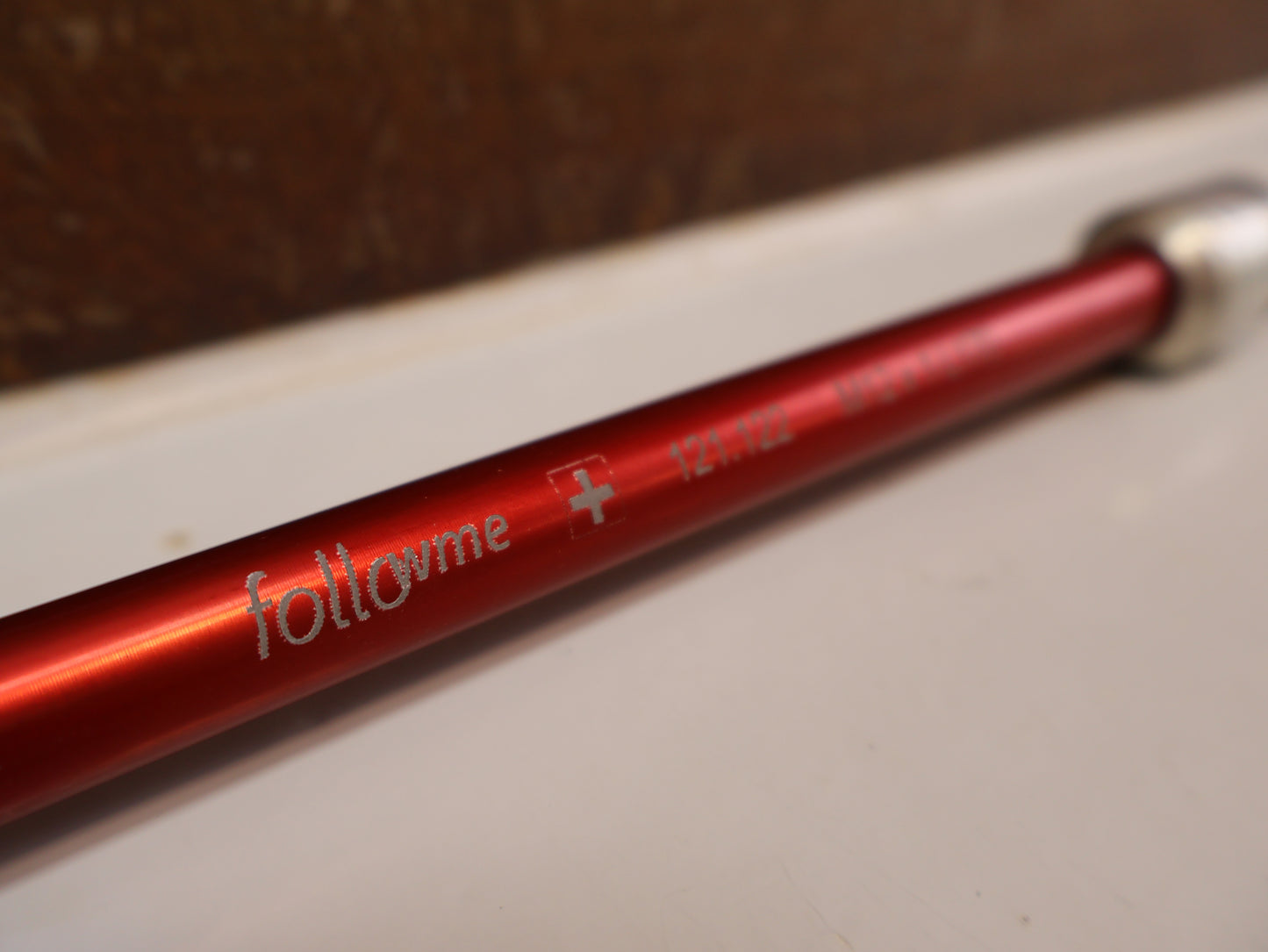 FOLLOWME THRU-AXLE M12X1.0X170 MM / ALUMINUM / RED / SYNTACE DT-SWISS BOOST