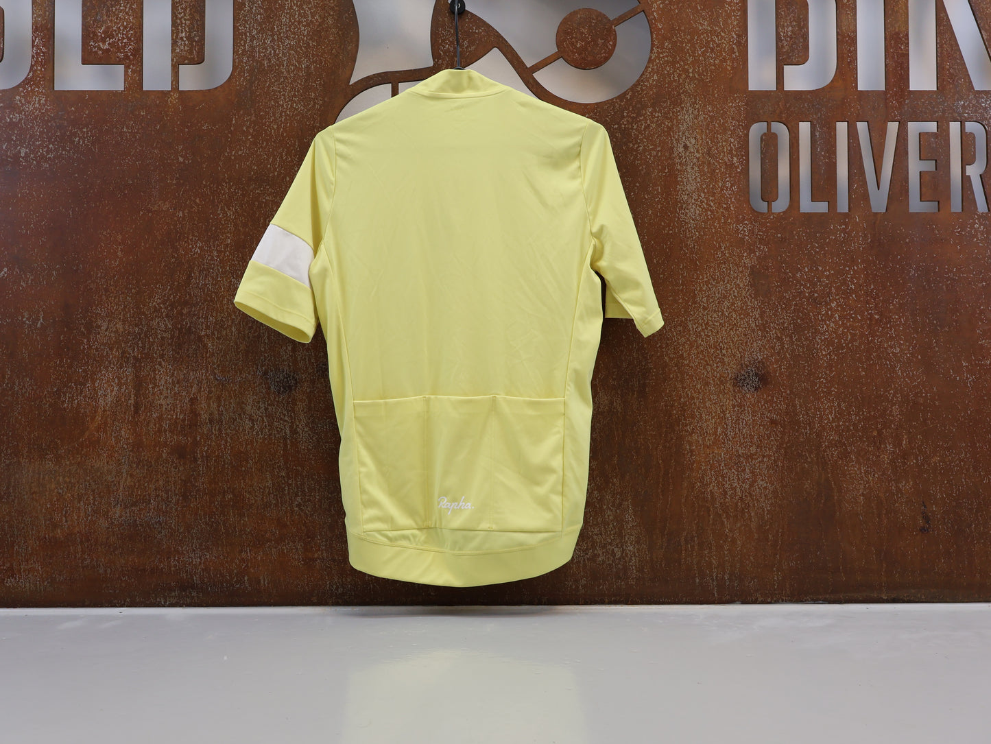 RAPHA CORE RADTRIKOT / HERREN / GRÖSSE S / YELLOW-WHITE / ATMUNGSAKTIV