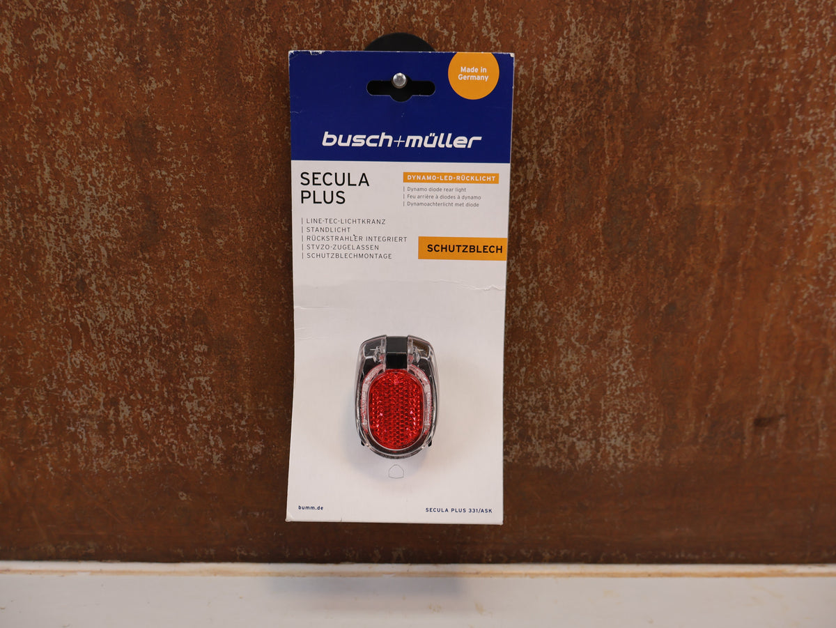 BUSCH + MÜLLER SECULA PLUS LED FENDER REAR LIGHT DYNAMO
