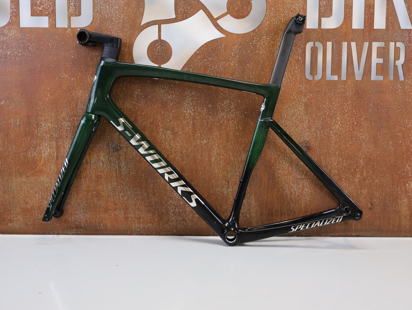 SPECIALIZED S-WORKS TARMAC SL7 FRAMESET / MY21 / GRÖSSE 58 / GREEN TINT FADE