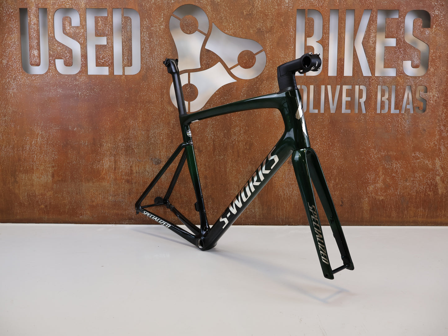 SPECIALIZED S-WORKS TARMAC SL7 FRAMESET / MY21 / GRÖSSE 58 / GREEN TINT FADE