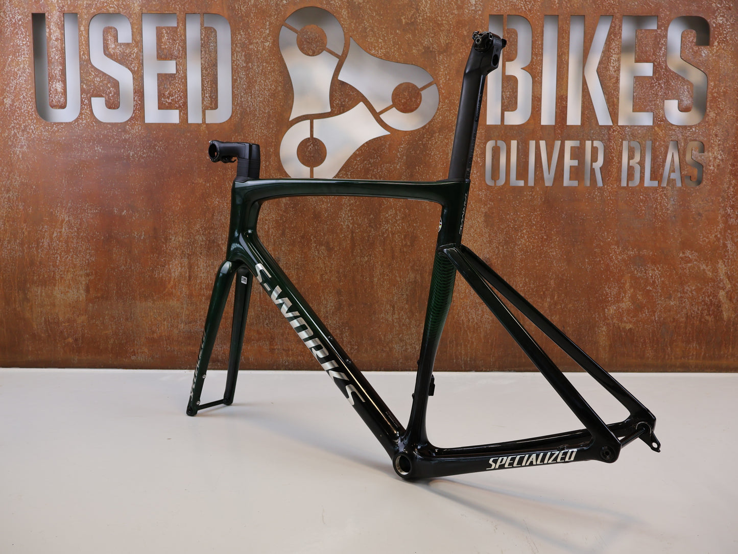 SPECIALIZED S-WORKS TARMAC SL7 FRAMESET / MY21 / GRÖSSE 58 / GREEN TINT FADE