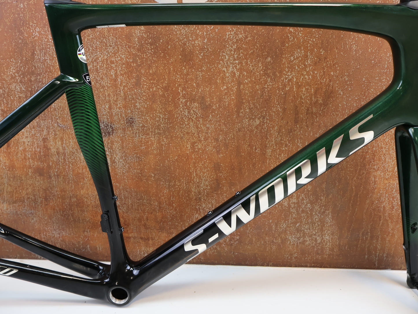 SPECIALIZED S-WORKS TARMAC SL7 FRAMESET / MY21 / GRÖSSE 58 / GREEN TINT FADE