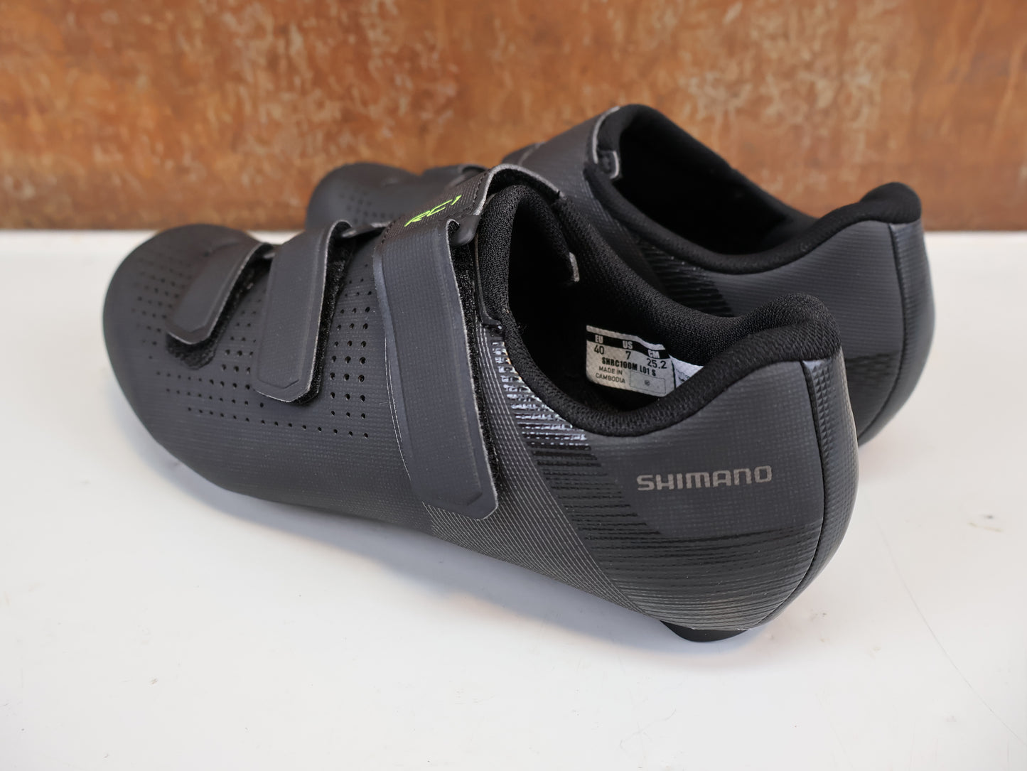 SHIMANO SH-RC100 RENNRADSCHUHE HERREN / SCHWARZ / SPD-SL / DYNALAST