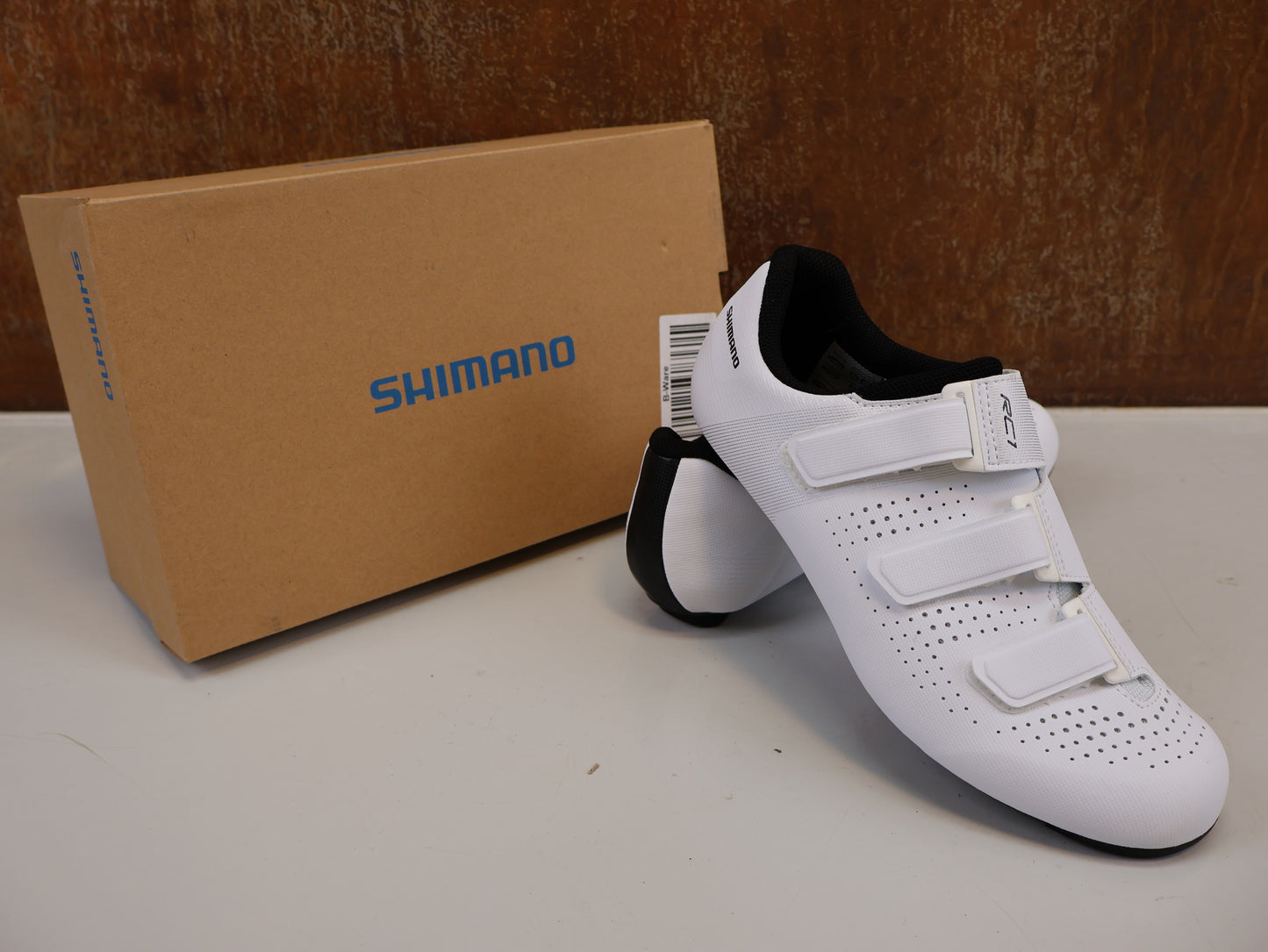 SHIMANO SH-RC100 RENNRADSCHUHE HERREN / WEISS / GR. 43 / DYNALAST / 2024