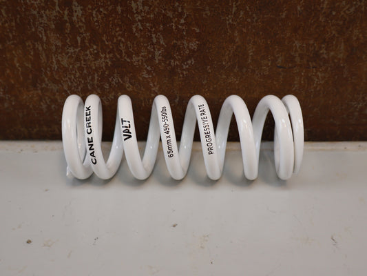 CANE CREEK VALT STAHLFEDER / PROGRESSIV / 65MM / 450-550 LBS / WEISS