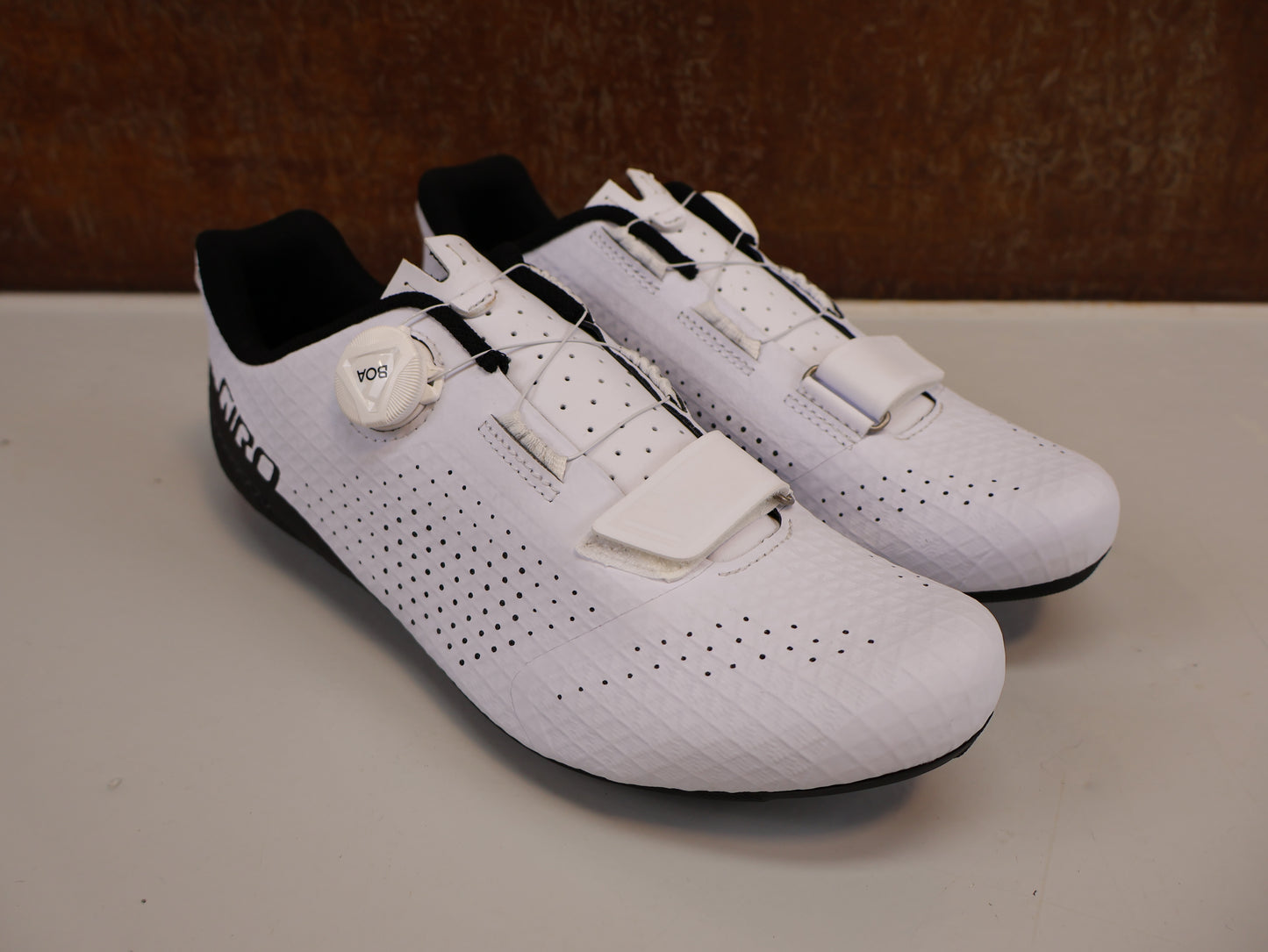 GIRO CADET RENNRADSCHUH / WEISS / GRÖSSE 43 / BOA L6 / CARBON-REINFORCED