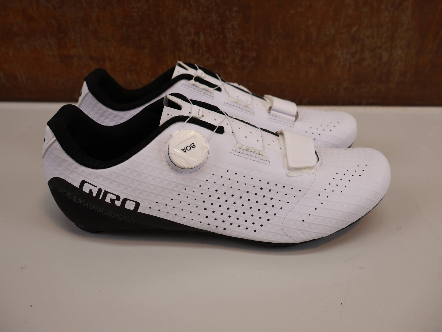GIRO CADET RENNRADSCHUH / WEISS / GRÖSSE 43 / BOA L6 / CARBON-REINFORCED