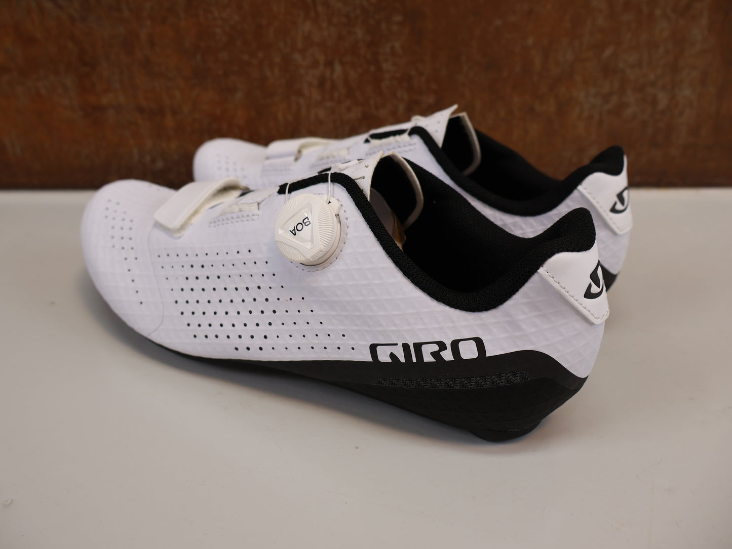 GIRO CADET RENNRADSCHUH / WEISS / GRÖSSE 43 / BOA L6 / CARBON-REINFORCED