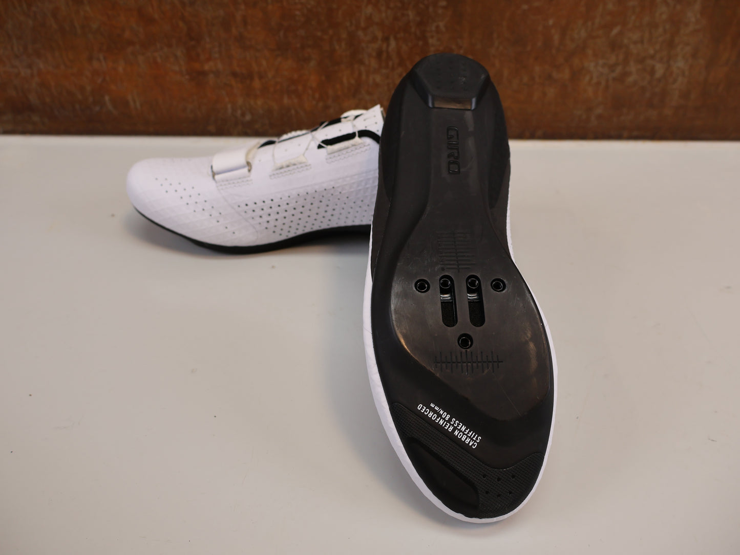 GIRO CADET RENNRADSCHUH / WEISS / GRÖSSE 43 / BOA L6 / CARBON-REINFORCED