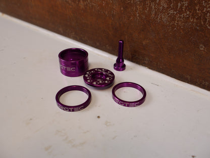 Burgtec Stem Spacer Top Cap Kit Purple Rain 1 1/8 Alu