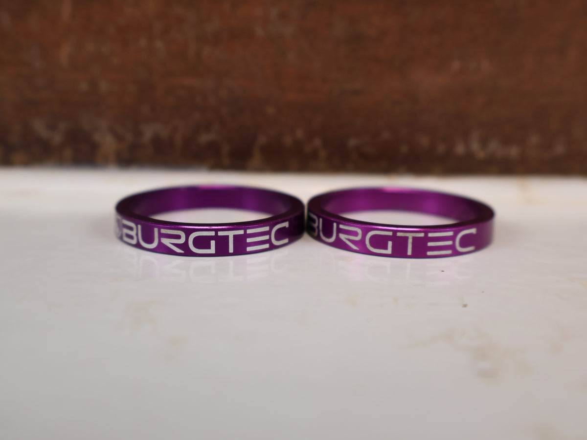 Burgtec Stem Spacer Top Cap Kit Purple Rain 1 1/8 Alu