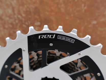 SRAM RED XG-1290 E1 KASSETTE / 12-FACH / 10-33T / XDR / SILBER / 206G