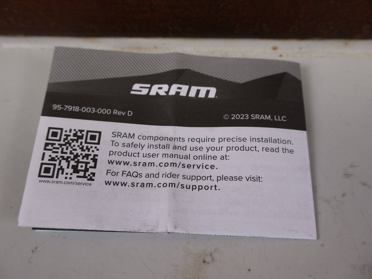 SRAM CODE GUIDE RE BREMSBELÄGE GESINTERT STAHL