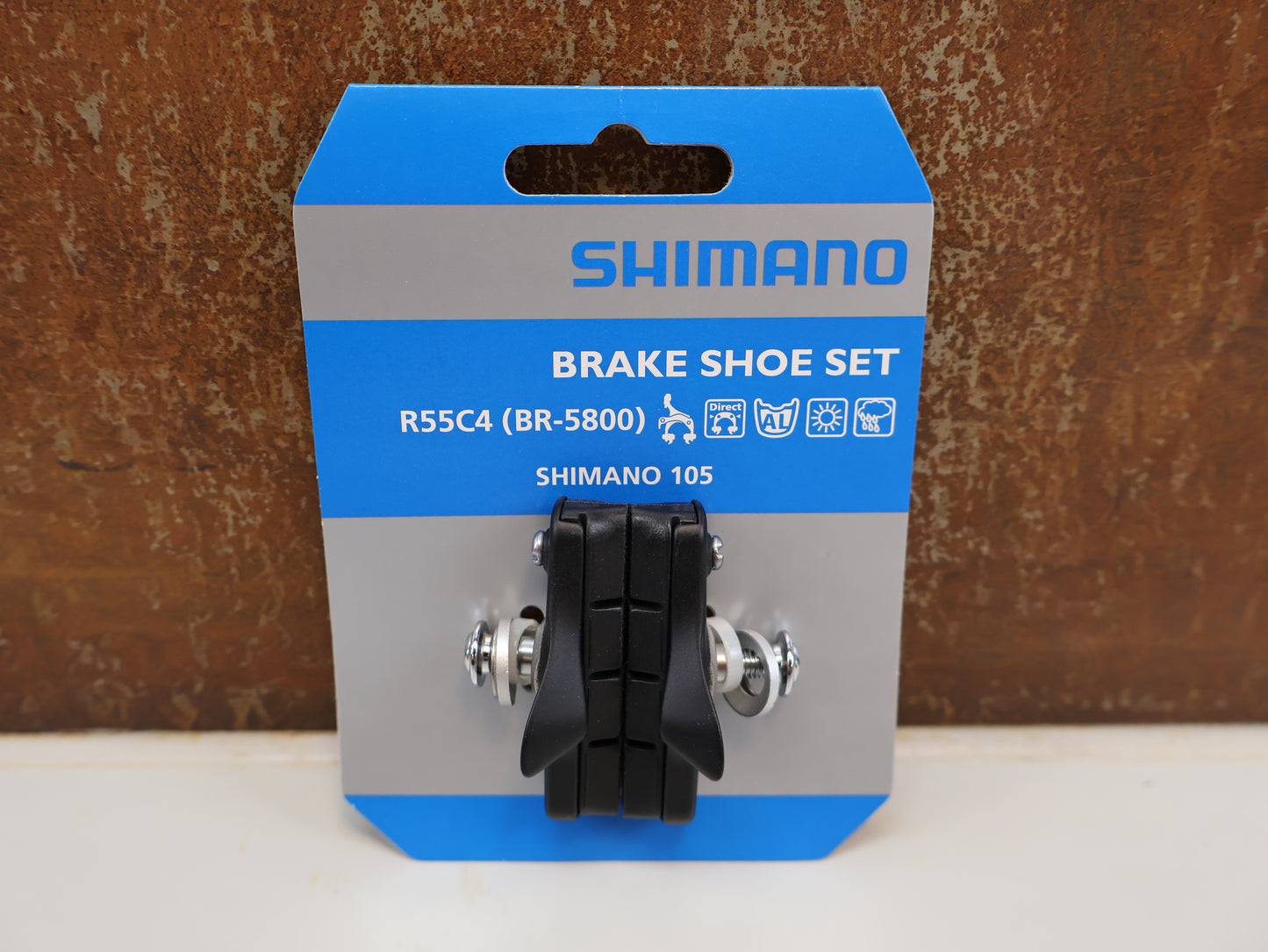 SHIMANO 105 CARTRIDGE BREMSSCHUHE R55C4 / ALU-FELGE