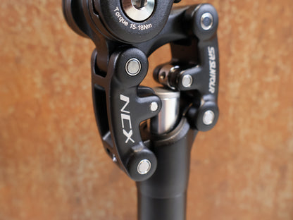 SR SUNTOUR NCX SP12 FEDERSATTELSTÜTZE / 30.9 MM / 350 MM / MIT FINGERSCHUTZ / SCHWARZ