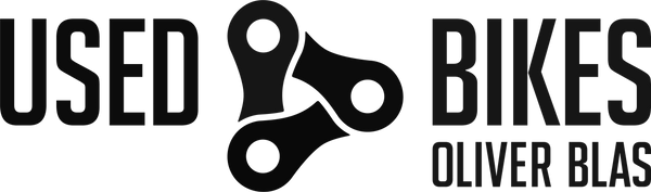 Logo von Used Bikes Oliver Blas in schwarz grau auf transparenten Hintergrund
