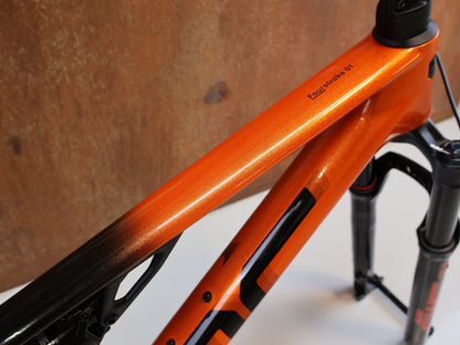 Mountainbikerahmen von BMC, BMC FOURSTROKE 01 ONE / XC FULLY RAHMENSET / GR. M / ROCKSHOX SID vor USEDBIKES-OB.DE Hintergrund