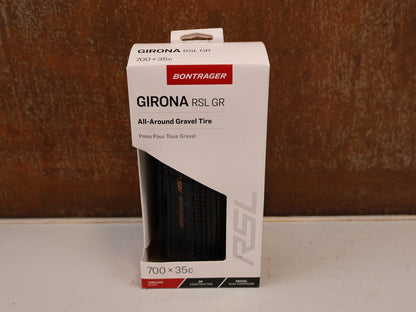 Reifen von Bontrager, BONTRAGER GIRONA RSL GR TLR GRAVELREIFEN SCHWARZ / 700C – 35 / 38 / 42 MM vor USEDBIKES-OB.DE Hintergrund