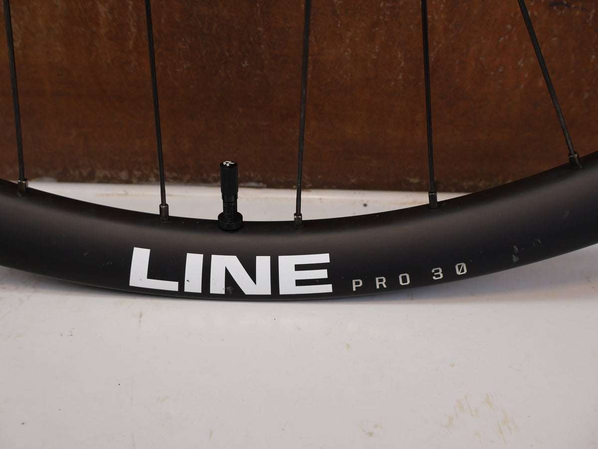 Laufrad/Laufradsatz von Bontrager, Bontrager Line Pro 30 29" Team Edition Laufradsatz DT240 DEG vor USEDBIKES-OB.DE Hintergrund