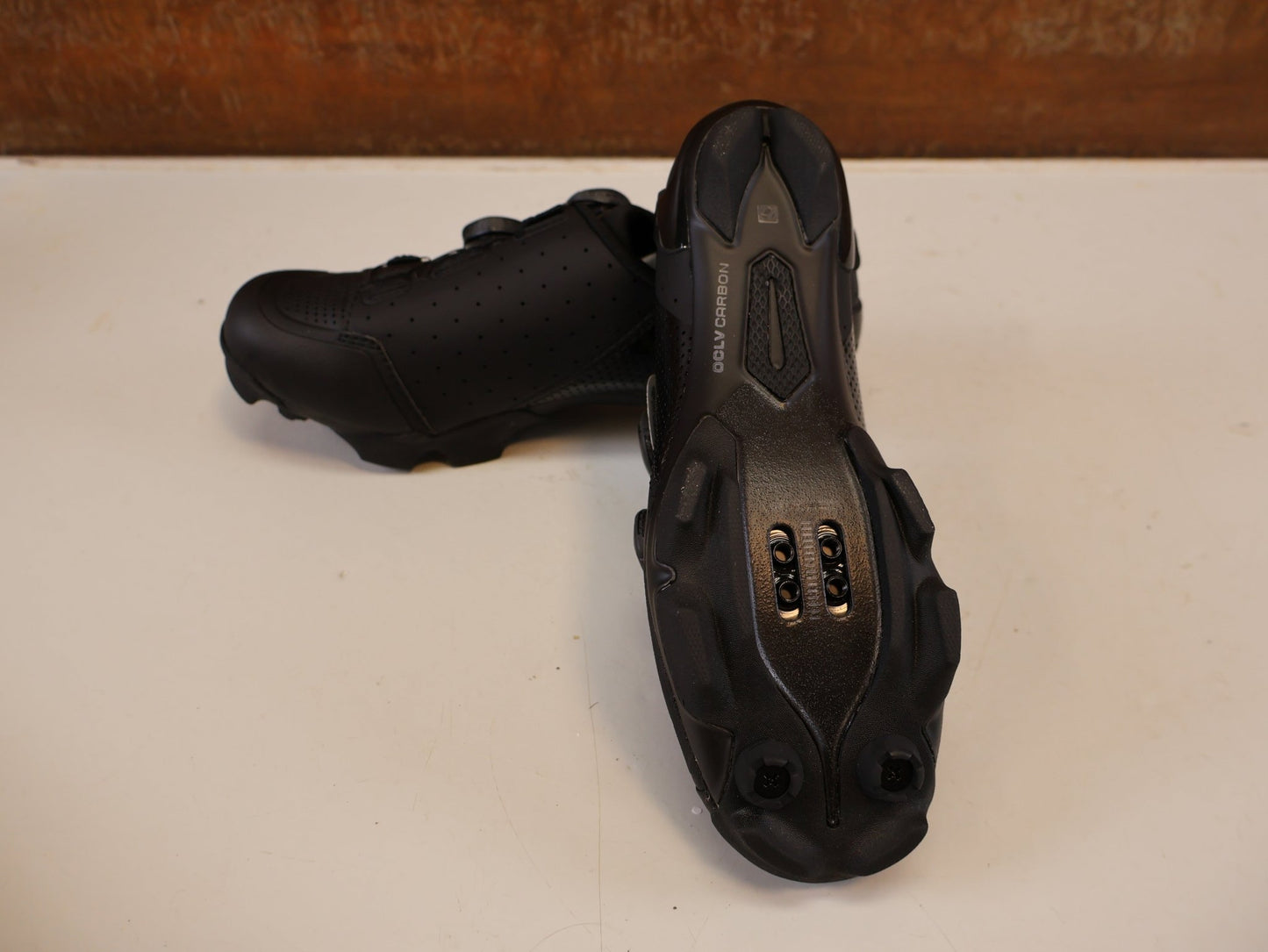 MTB-Herrenschuhe von Bontrager, BONTRAGER XXX MOUNTAINBIKE SCHUH SCHWARZ GR 38 vor USEDBIKES-OB.DE Hintergrund