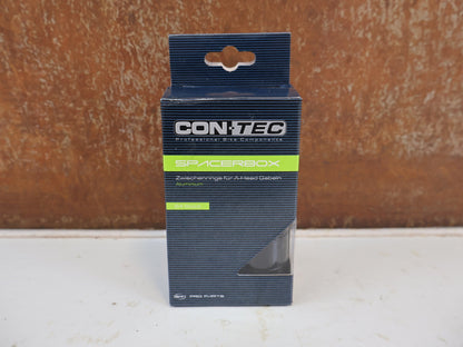 Zubehör von Contec, CONTEC SPACER BOX 24-TEILIG ALU 1 1/8 ZOLL 2-20MM SCHWARZ vor USEDBIKES-OB.DE Hintergrund